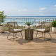 Majo 3pc Outdoor Table & Chair Set | Rope Woven Aluminum | Beige Nuvella