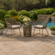 Majo 3pc Outdoor Table & Chair Set | Rope Woven Aluminum | Beige Nuvella