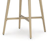 Yami Outdoor Bar Table | Beige Sintered Stone Top | Brown Aluminum 40"