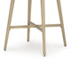 Yami Outdoor Bar Table | Beige Sintered Stone Top | Brown Aluminum 40"