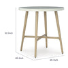 Yami Outdoor Bar Table | Beige Sintered Stone Top | Brown Aluminum 40"