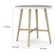 Yami Outdoor Bar Table | Beige Sintered Stone Top | Brown Aluminum 40"