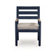 Eina Outdoor Armchair Set of 2 | Foam Fill Beige Nuvella Seat | Navy Blue