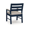 Eina Outdoor Armchair Set of 2 | Foam Fill Beige Nuvella Seat | Navy Blue