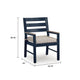 Eina Outdoor Armchair Set of 2 | Foam Fill Beige Nuvella Seat | Navy Blue