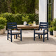 Eina Outdoor Armchair Set of 2 | Foam Fill Beige Nuvella Seat | Navy Blue