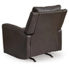 Andie Power Rocker Recliner Chair w USB | Foam Fill Gray Top Grain Leather