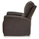 Andie Power Rocker Recliner Chair w USB | Foam Fill Gray Top Grain Leather
