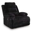 Becca Zero Wall Power Recliner Chair | Pillow Arms | Black Corduroy