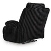 Becca Zero Wall Power Recliner Chair | Pillow Arms | Black Corduroy