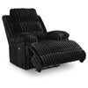 Becca Zero Wall Power Recliner Chair | Pillow Arms | Black Corduroy