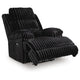 Becca Zero Wall Power Recliner Chair | Pillow Arms | Black Corduroy