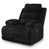 Becca Zero Wall Power Recliner Chair | Pillow Arms | Black Corduroy