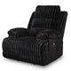 Becca Zero Wall Power Recliner Chair | Pillow Arms | Black Corduroy
