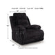 Becca Zero Wall Power Recliner Chair | Pillow Arms | Black Corduroy