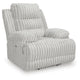 Becca Zero Wall Power Recliner Chair w USB | Pillow Arms | Gray Corduroy