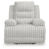 Becca Zero Wall Power Recliner Chair w USB | Pillow Arms | Gray Corduroy