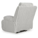 Becca Zero Wall Power Recliner Chair w USB | Pillow Arms | Gray Corduroy