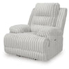 Becca Zero Wall Power Recliner Chair w USB | Pillow Arms | Gray Corduroy