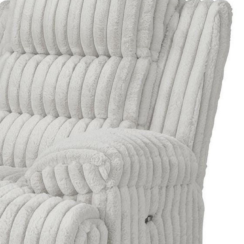 Becca Zero Wall Power Recliner Chair w USB | Pillow Arms | Gray Corduroy