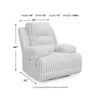 Becca Zero Wall Power Recliner Chair w USB | Pillow Arms | Gray Corduroy