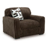 Addy Oversized Chair w 1 Pillow | Foam Fill Chocolate Brown Corduroy