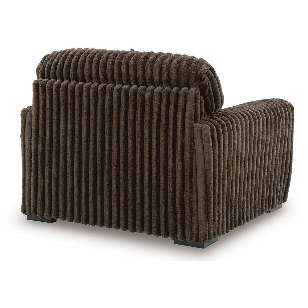 Addy Oversized Chair w 1 Pillow | Foam Fill Chocolate Brown Corduroy