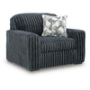 Addy Oversized Chair w 1 Pillow | Track Arms | Foam Fill Dark Gray Corduroy