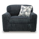 Addy Oversized Chair w 1 Pillow | Track Arms | Foam Fill Dark Gray Corduroy