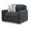 Addy Oversized Chair w 1 Pillow | Track Arms | Foam Fill Dark Gray Corduroy