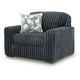 Addy Oversized Chair w 1 Pillow | Track Arms | Foam Fill Dark Gray Corduroy