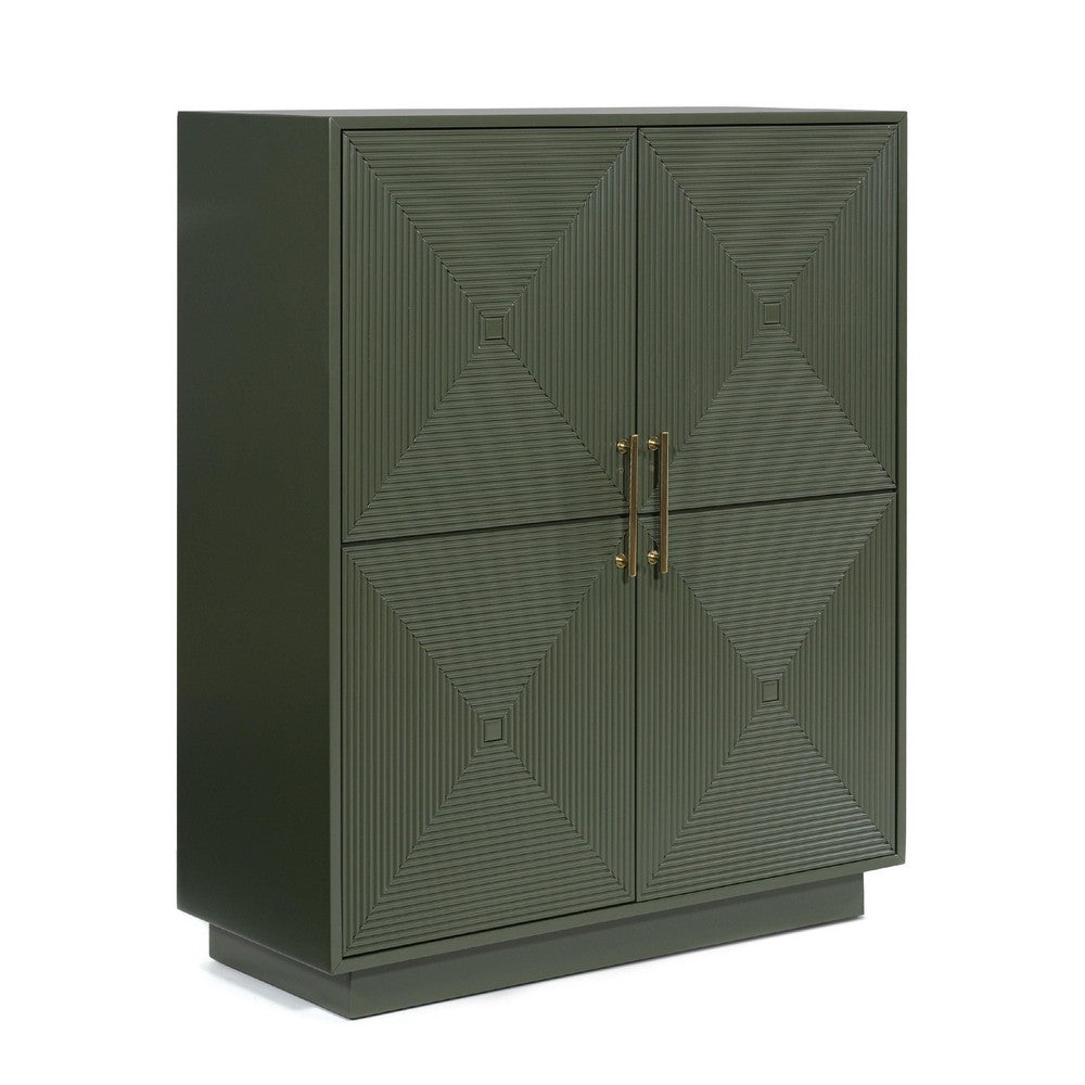 Giri Accent Cabinet | 2 Doors | 2 Adjustable Shelves | Dark Green 48"