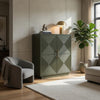 Giri Accent Cabinet | 2 Doors | 2 Adjustable Shelves | Dark Green 48"