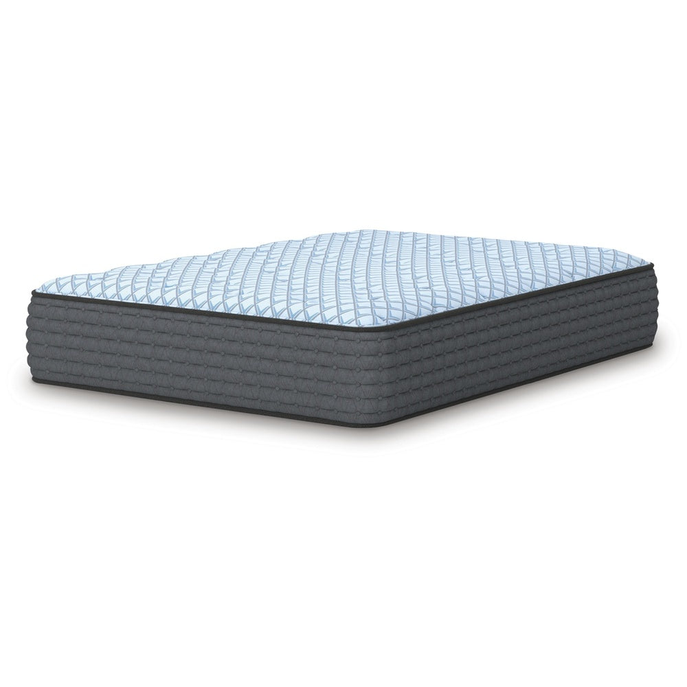 Dyni Plush Queen Mattress | 3-Layer Foam | Blue Stretch Knit Fabric 15"