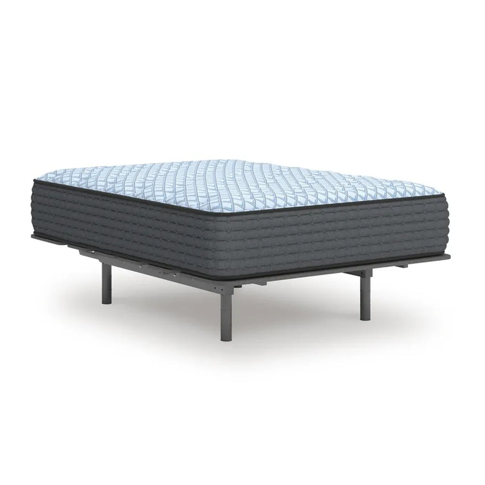 Dyni Plush Queen Mattress | 3-Layer Foam | Blue Stretch Knit Fabric 15"