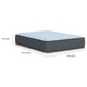 Dyni Plush Queen Mattress | 3-Layer Foam | Blue Stretch Knit Fabric 15"