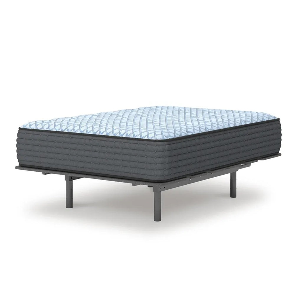 Dyni Firm Queen Mattress | 3-Layer Foam | Blue Stretch Knit Fabric 14"