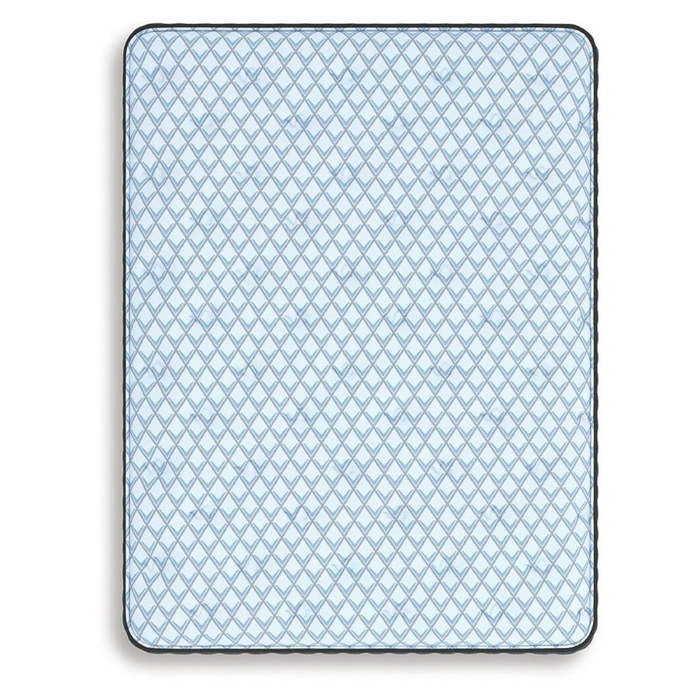 Dyni Firm Queen Mattress | 3-Layer Foam | Blue Stretch Knit Fabric 14"
