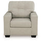 Orion Accent Chair with Wooden Legs | White Bone Tufted Leather-Faux Leather