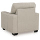 Orion Accent Chair with Wooden Legs | White Bone Tufted Leather-Faux Leather