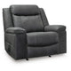Nicky Rocker Recliner Chair with One Pull Motion | Shadow Faux Leather