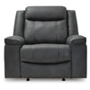 Nicky Rocker Recliner Chair with One Pull Motion | Shadow Faux Leather