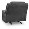 Nicky Rocker Recliner Chair with One Pull Motion | Shadow Faux Leather