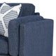 Marcy Oversized Chair with Bolsters Arms | Accent Pillow | Navy Fabric