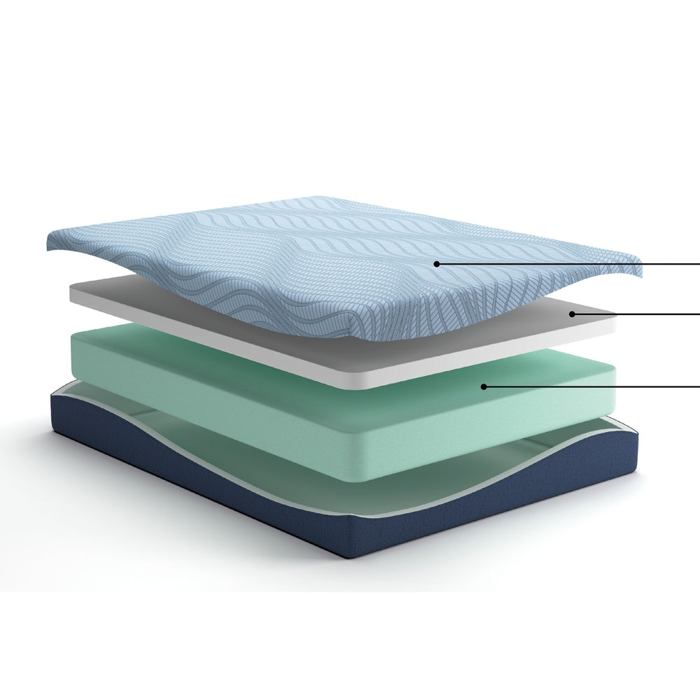 Ammy California King Mattress with Firm Support | Memory Foam | Blue 10"