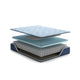 Pmy Hybrid King Mattress | Cooling Cover & Coil Support | Blue Fabric 12"