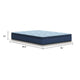 Pmy Hybrid King Mattress | Cooling Cover & Coil Support | Blue Fabric 12"