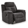 Beso Zero Wall Manual Recliner Chair with LED Light | Charcoal Faux Leather
