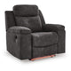 Beso Zero Wall Manual Recliner Chair with LED Light | Charcoal Faux Leather