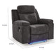 Beso Zero Wall Manual Recliner Chair with LED Light | Charcoal Faux Leather